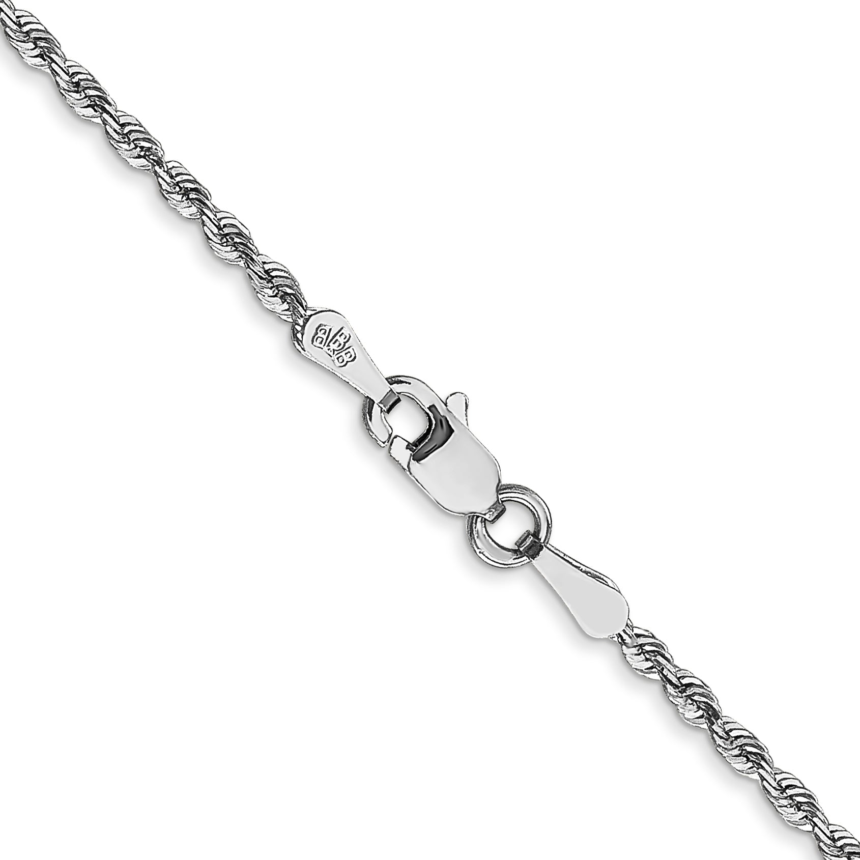 10K White Gold 1.85Mm D/C Quadruple Rope Chain