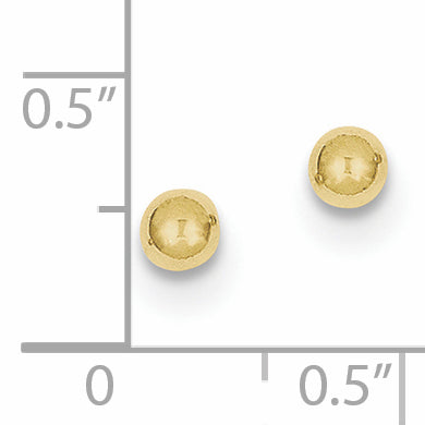 10k Polished 4mm Ball Post Earrings