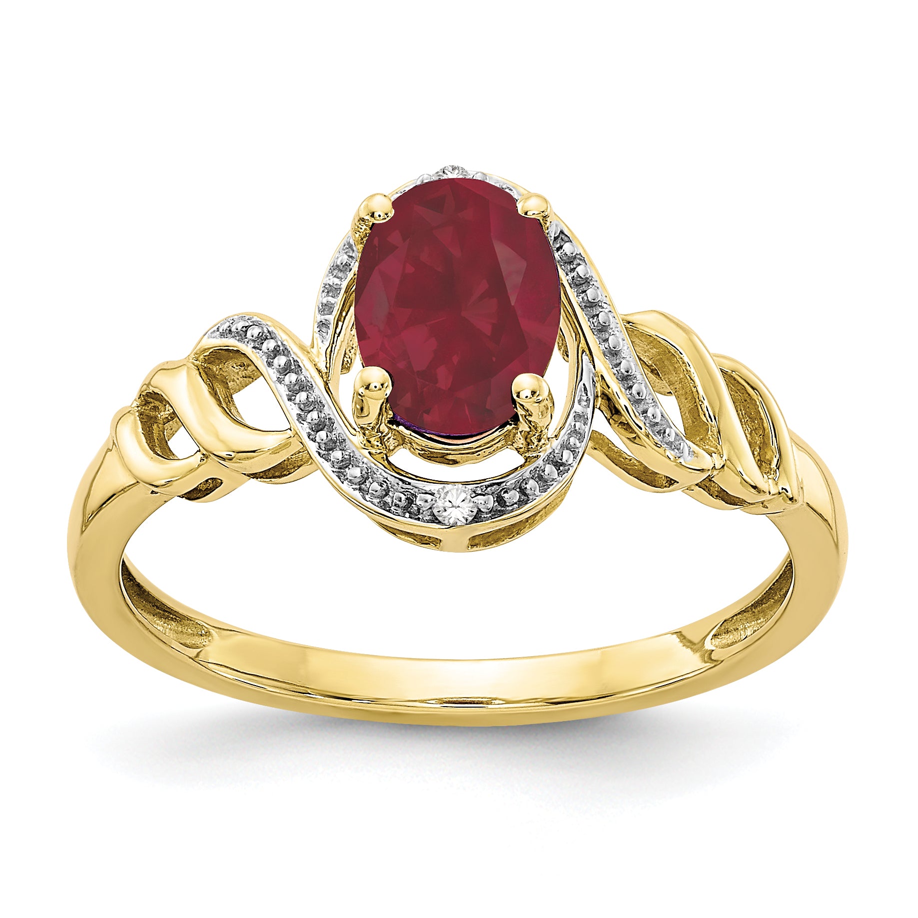 10K Ruby and Diamond Ring