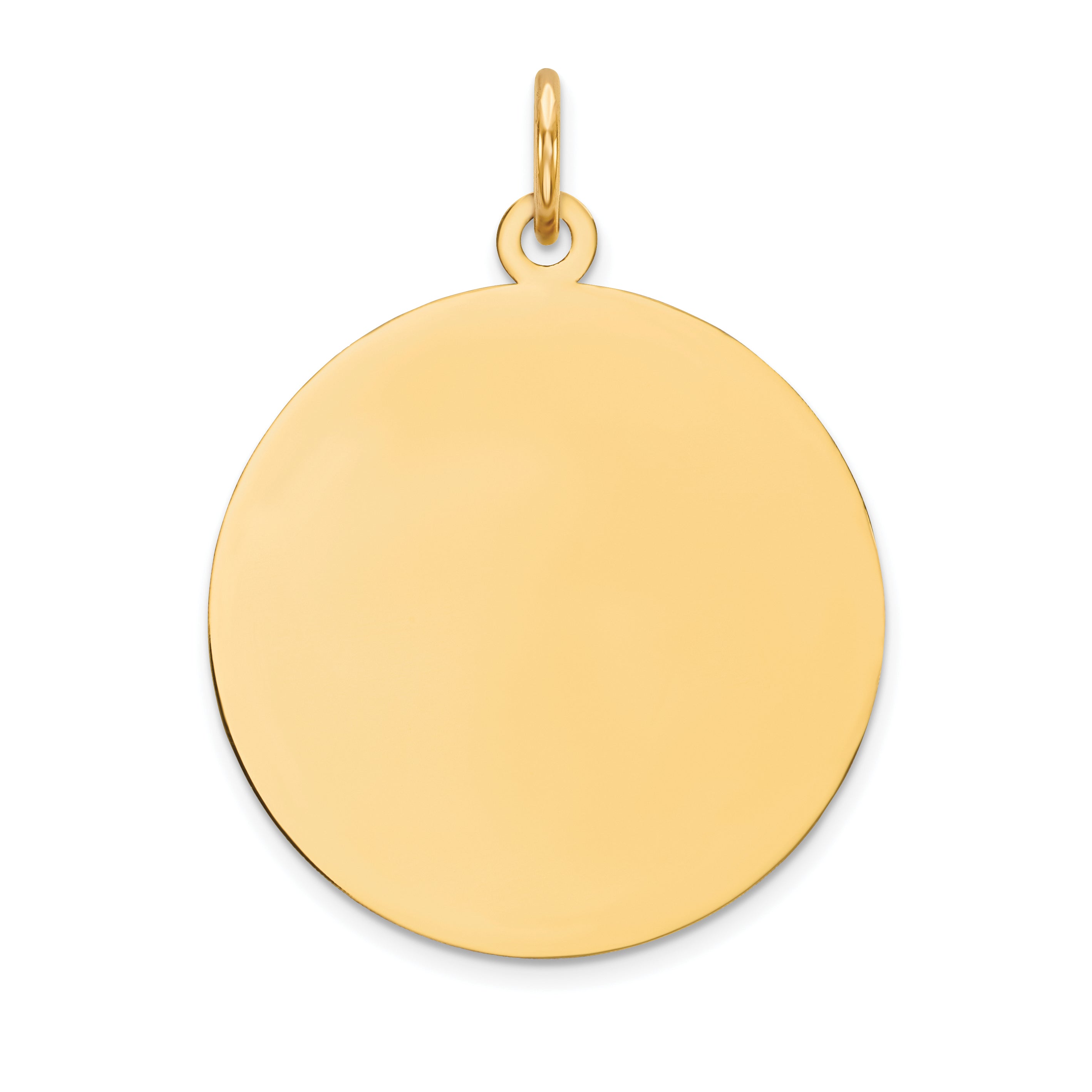 10K Plain .013 Gauge Circular Engravable Disc Charm