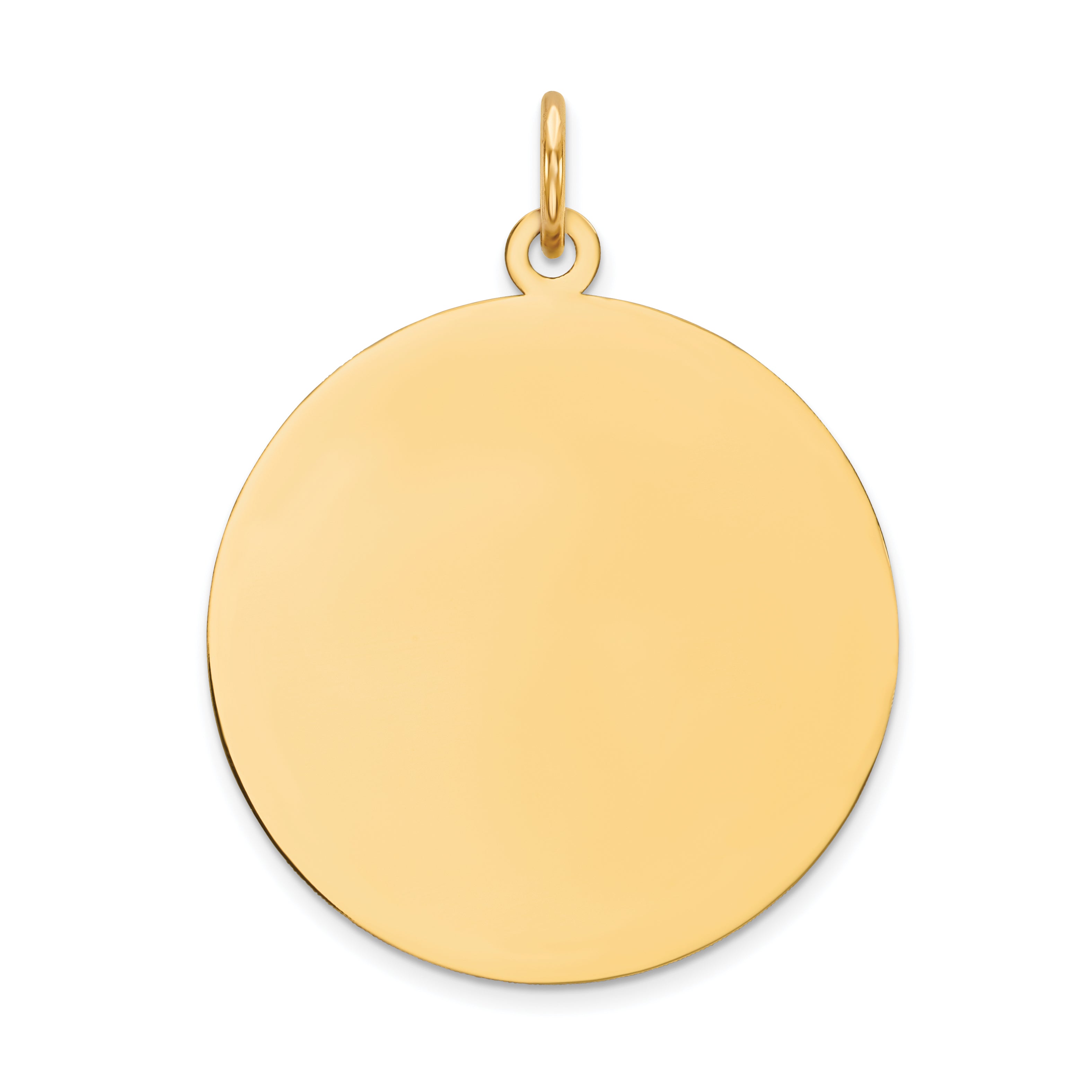 10K Plain .018 Gauge Circular Engravable Disc Charm