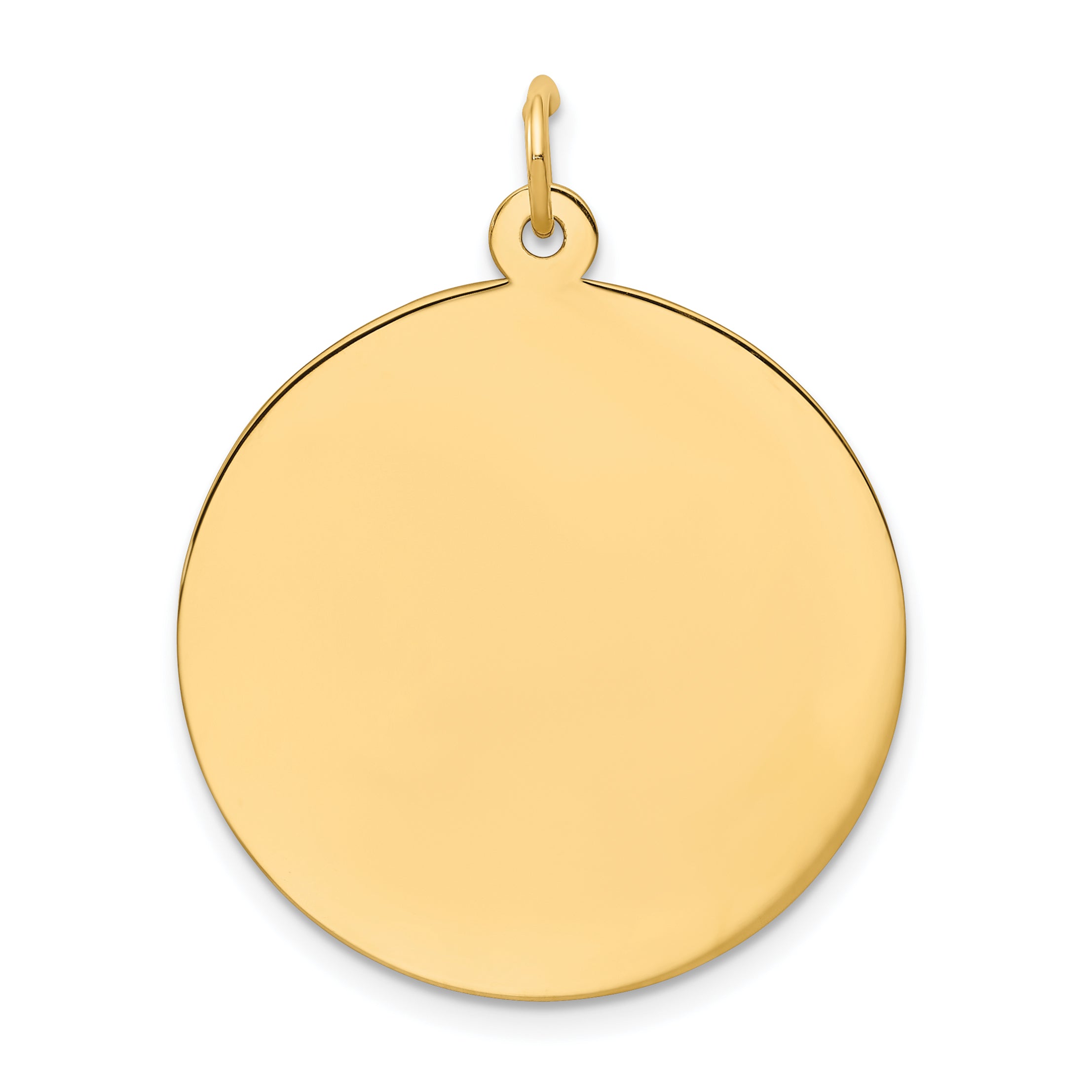 10K Plain .013 Gauge Circular Engravable Disc Charm