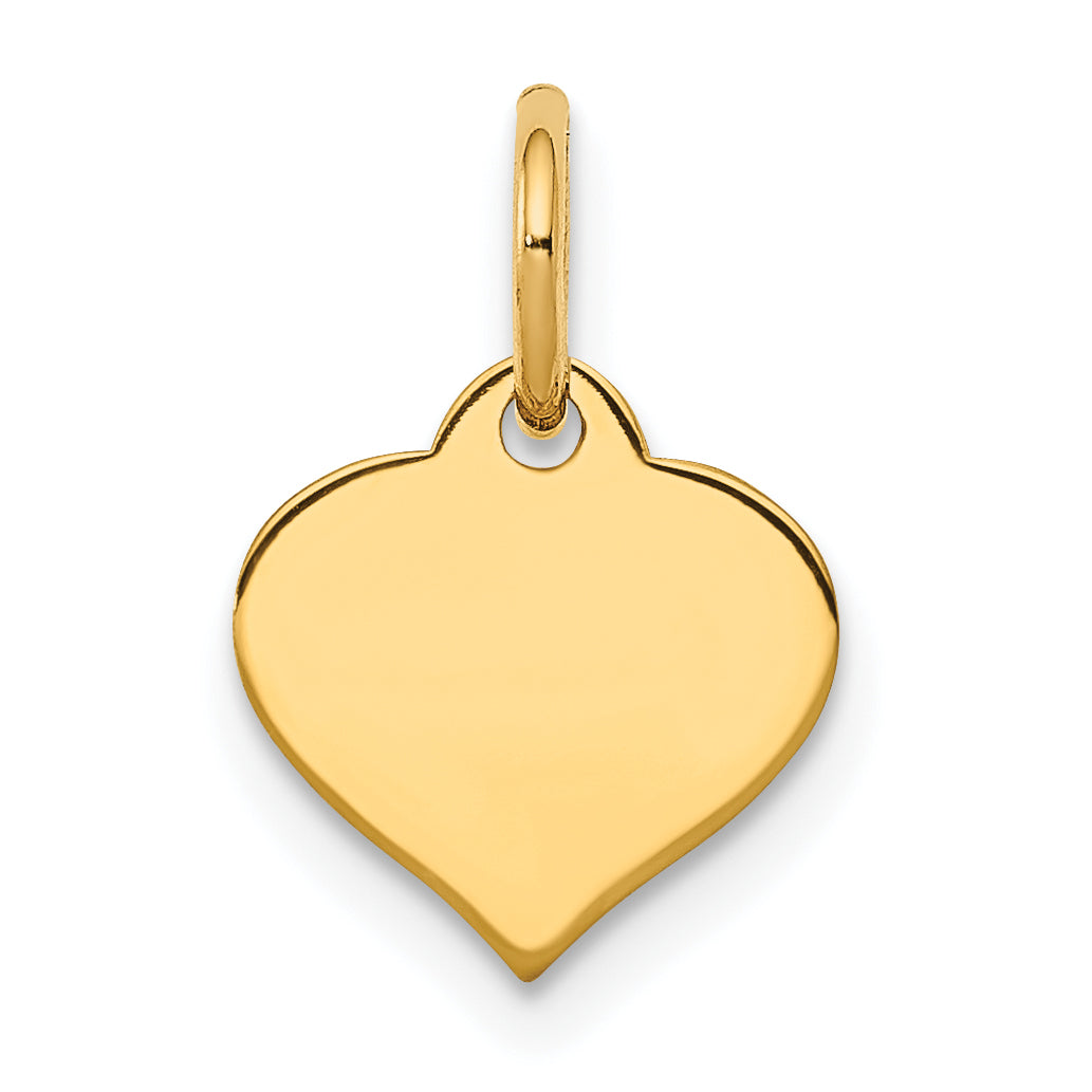 10k .013 Gauge Heart Disc Charm