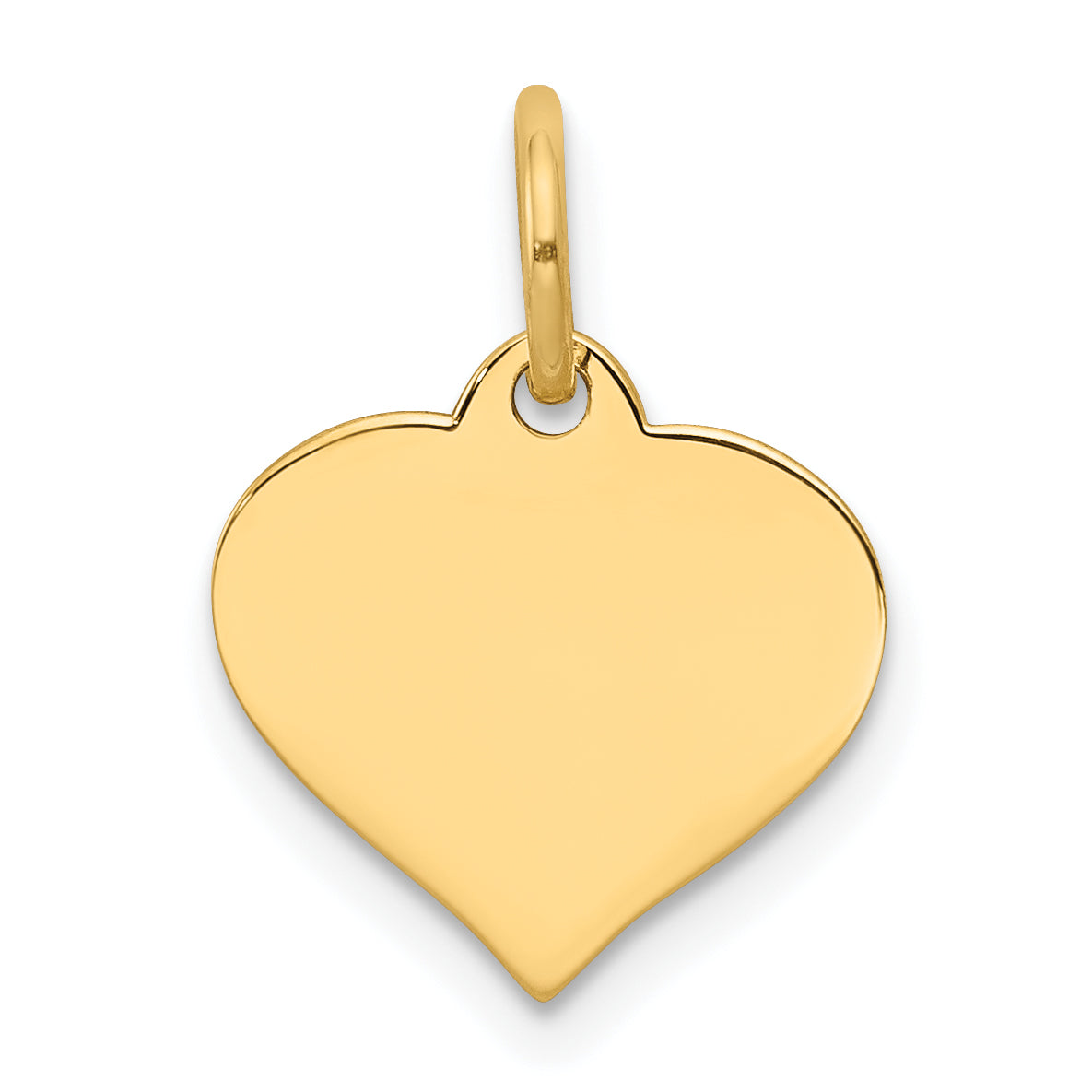10k .018 Gauge Heart Disc Charm