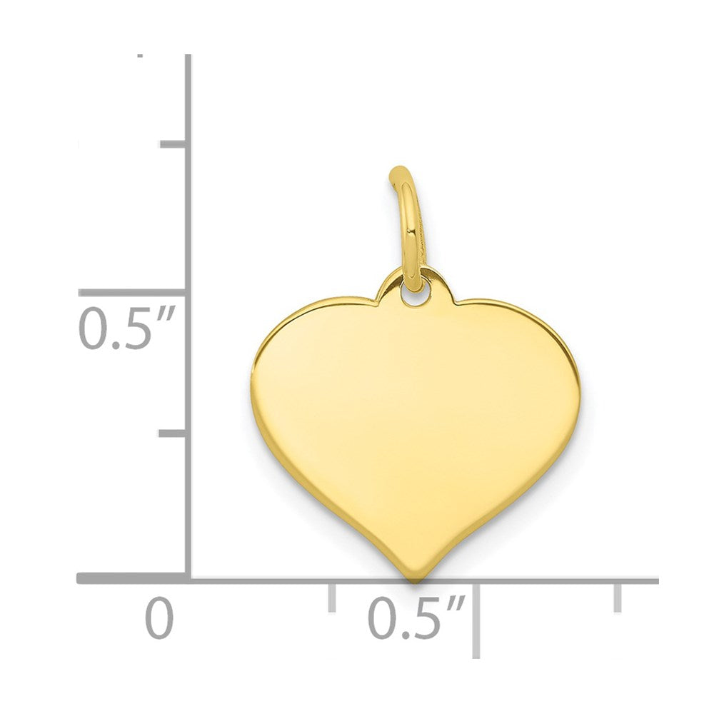 10k .018 Gauge Heart Disc Charm