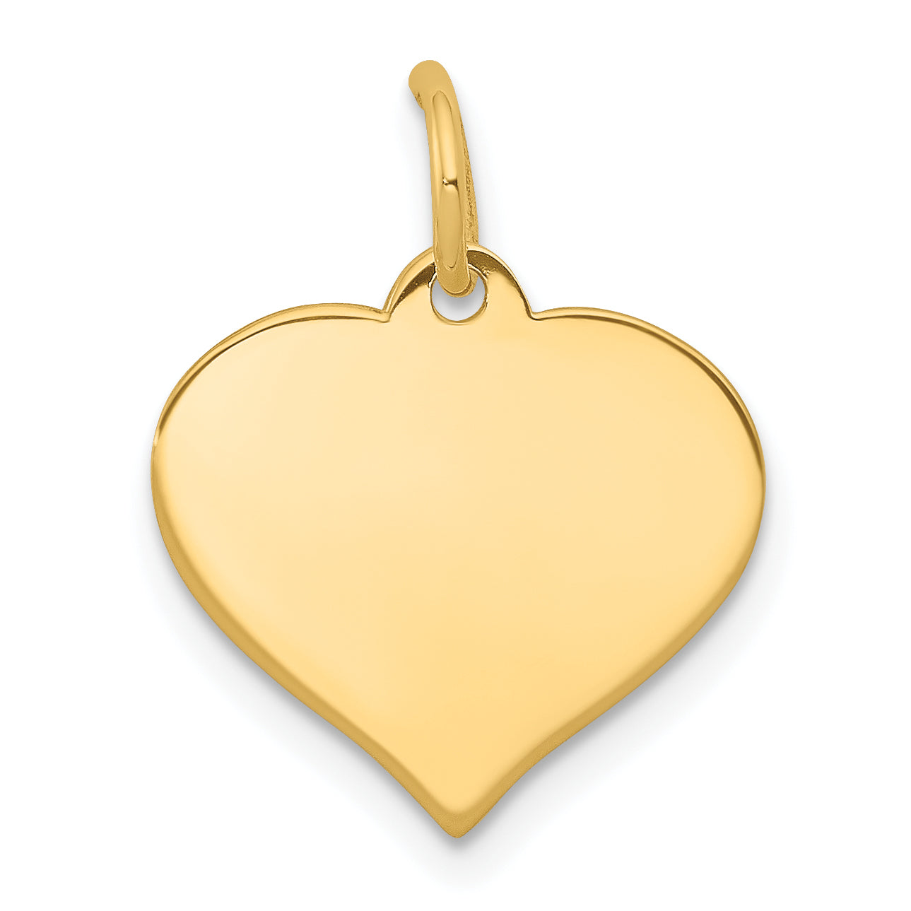 10k .013 Gauge Heart Disc Charm