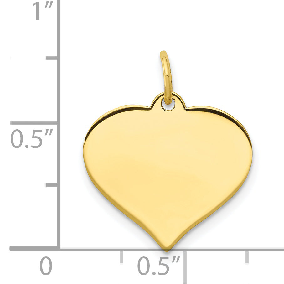 10k .018 Gauge Heart Disc Charm