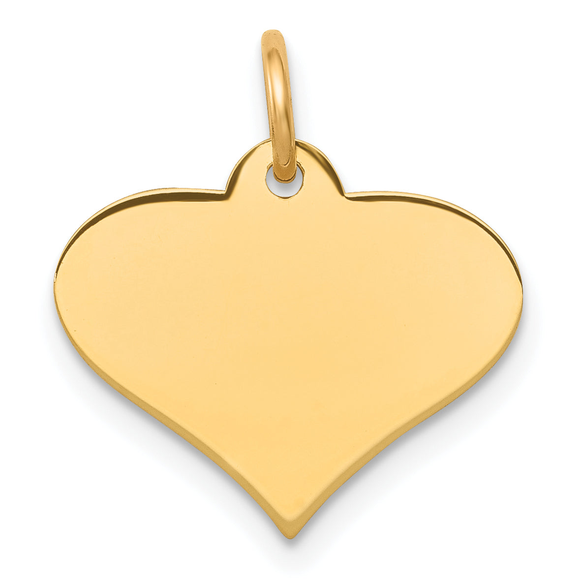 10k Plain .018 Gauge Engraveable Heart Disc Charm