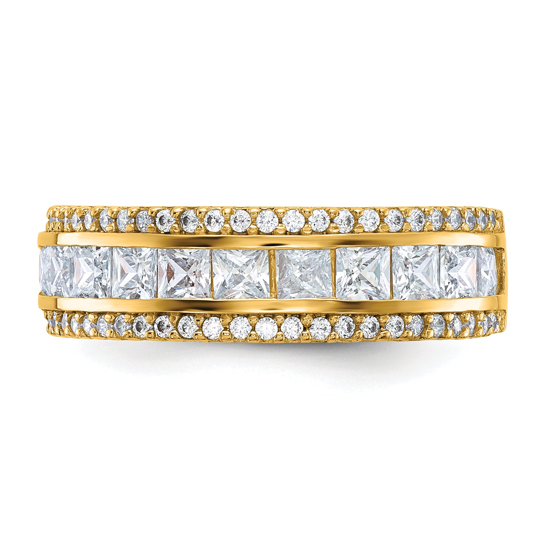 10K Tiara Collection Polished CZ Ring