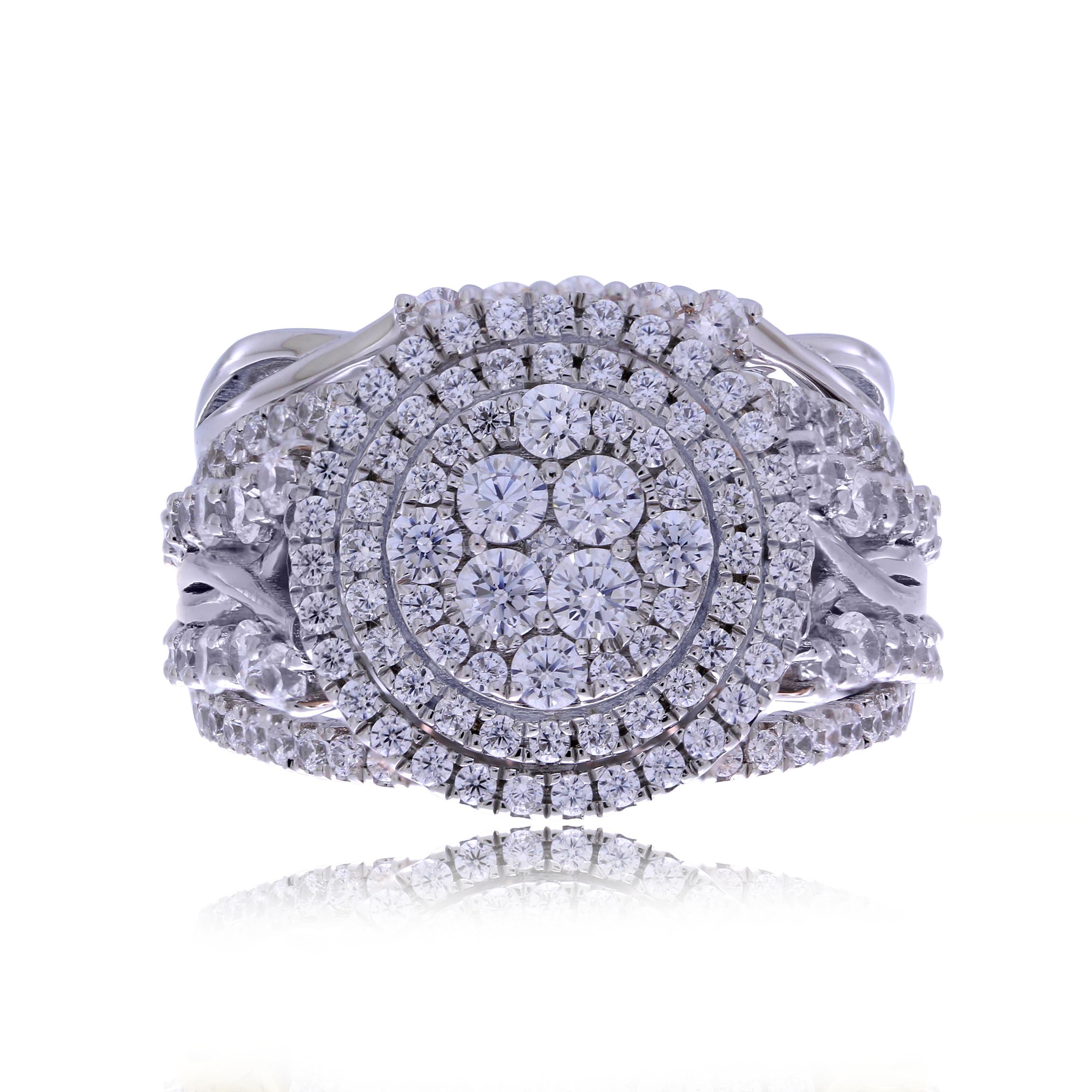 14K White 2.15Ct D-Ladies Ring