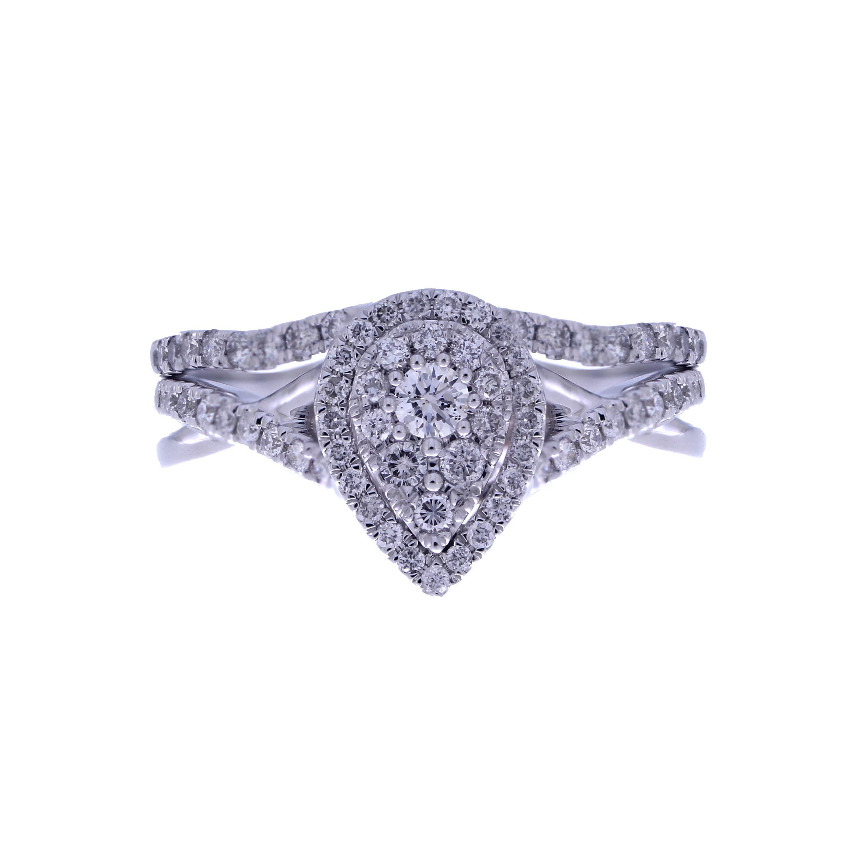 14K White 0.66- 0.67 Ct D-Ladies Rings