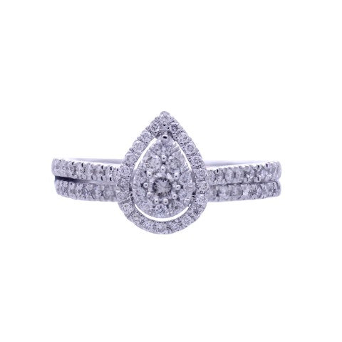 14K White 0.64-0.68 Ct D-Ring
