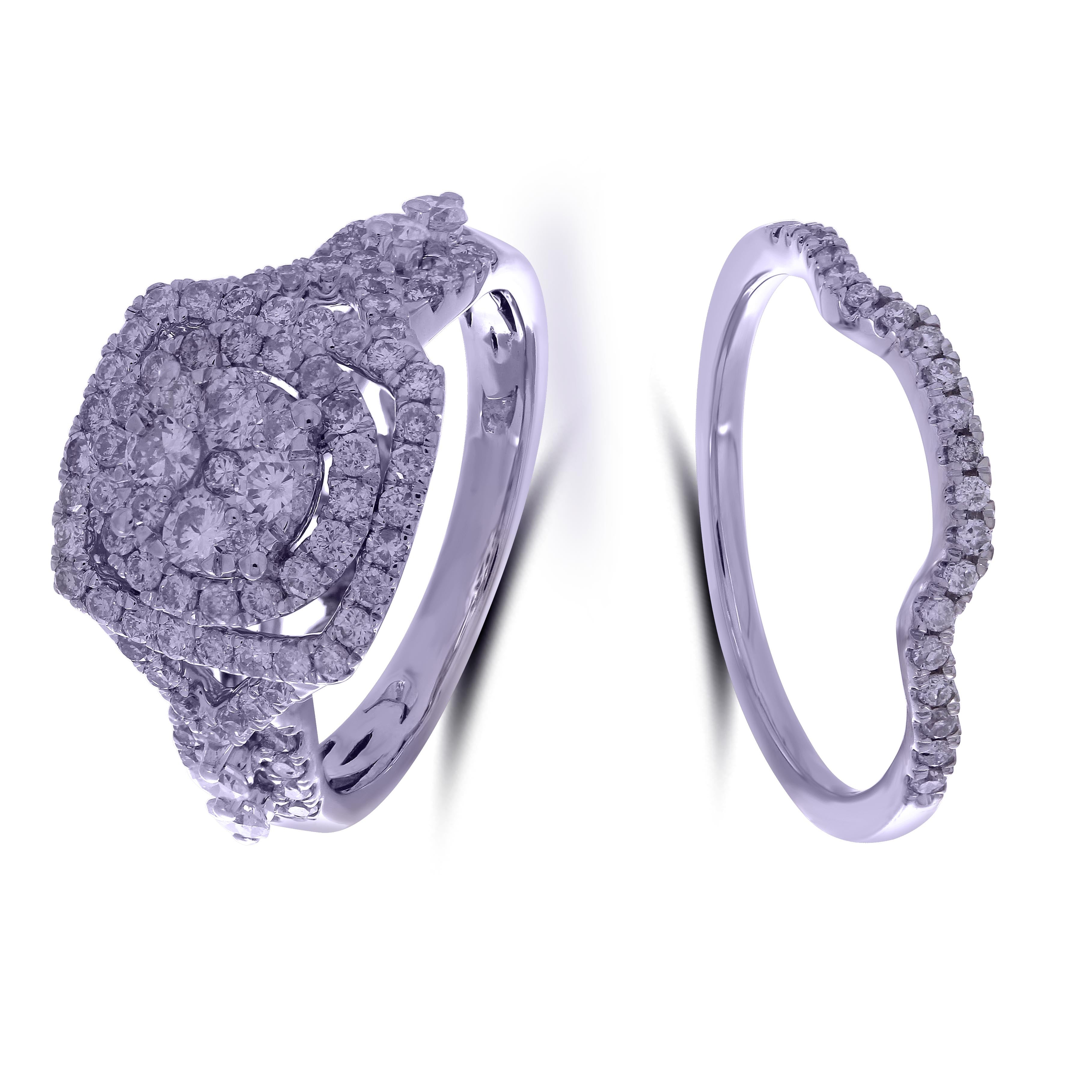 14K White 1.45-1.46Ct D-Ladies Rings