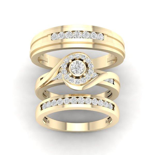 10K Yellow 0.50Ct D-Ladies Rings