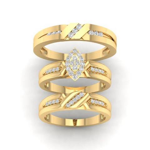 10K Yellow 0.33Ct D-Ladies Rings