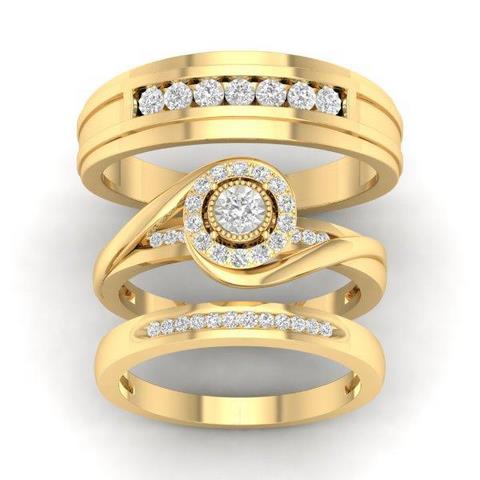 10K Yellow 0.25Ct D-Ladies Ring