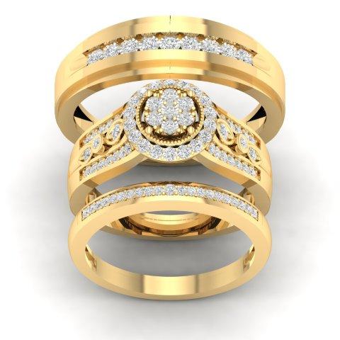 10K Yellow 0.40Ct D-Ladies Rings