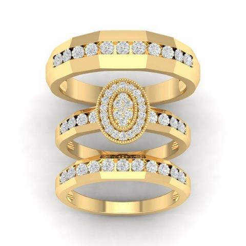 10K Yellow 0.33Ct D-Ladies Ring