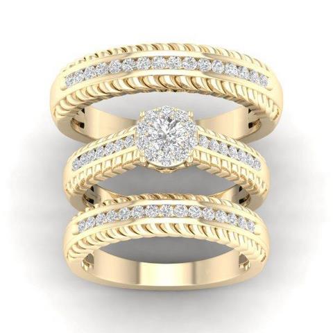 10K Yellow 0.50Ct D-Ladies Rings