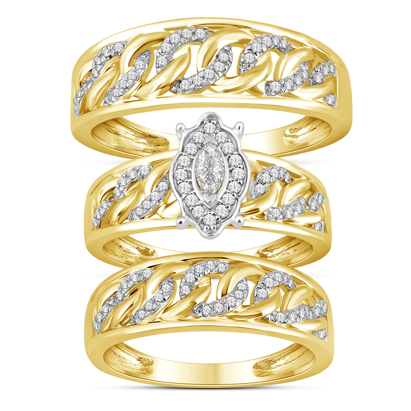 10K Yellow 0.50Ct D-Ladies Rings
