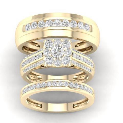 10K Yellow 1.50Ct D- Ladies Rings