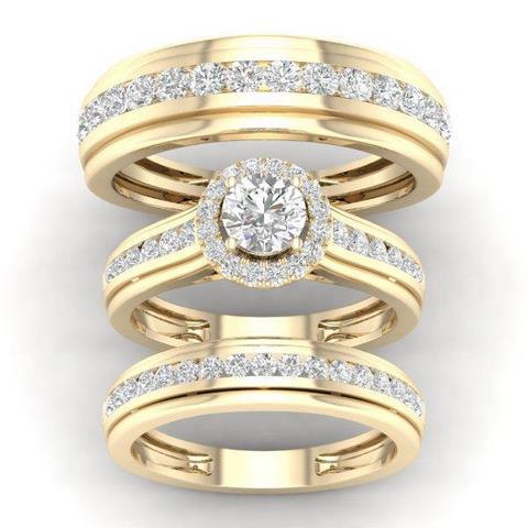 10K Yellow 1.75Ct D- Ladies Rings