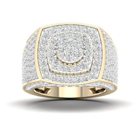 10K Yellow 4.00Ct D-Mens Ring