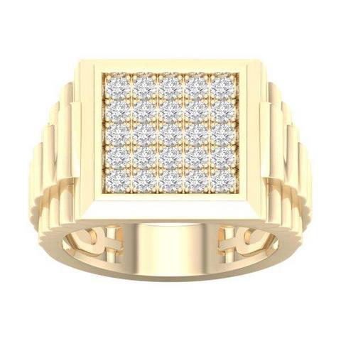 10K Yellow 1.00Ct D-Mens Ring