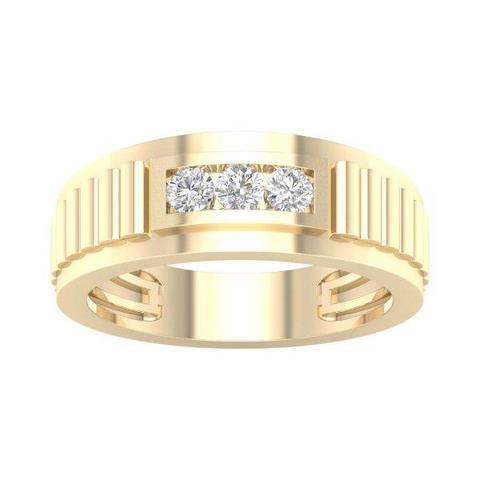 10K Yellow 0.25Ct D-Mens Bands