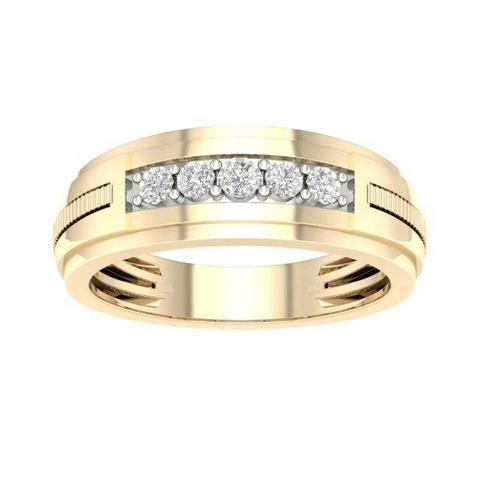 10K Yellow 0.10Ct D-Mens Bands