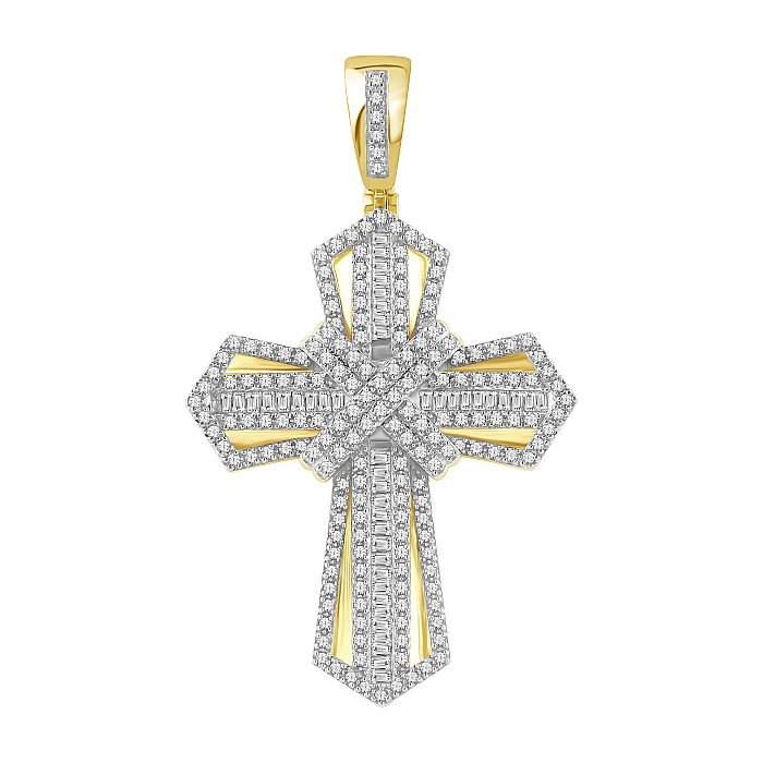 10K Yellowspl Price 1.00Ct D-Charm Cross (Chains Sold Separately)