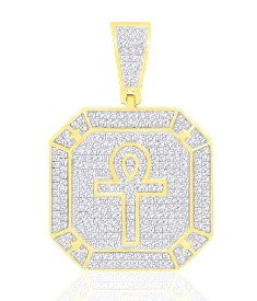 10K Yellowspl Price 0.97Ct D- Charm Ankh (Chains Sold Separately)