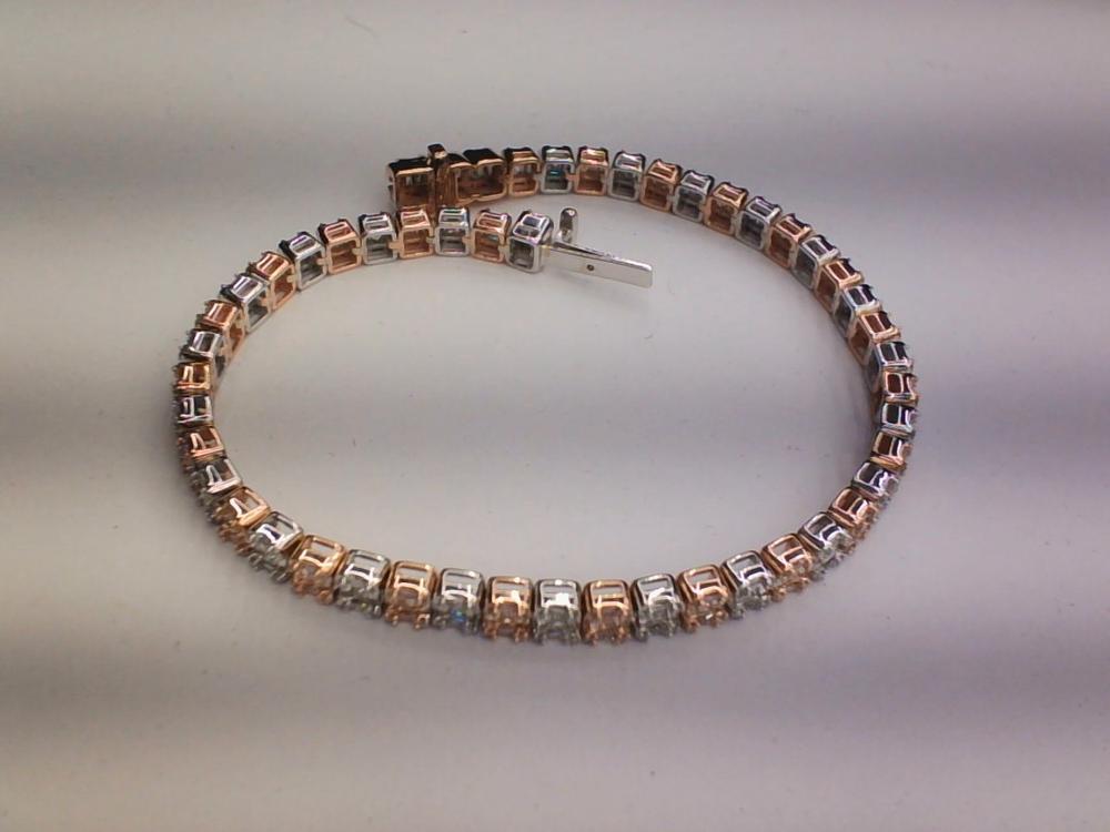 10K White & Pinkspl Price 3.98-4.60Ct D-Bracelet