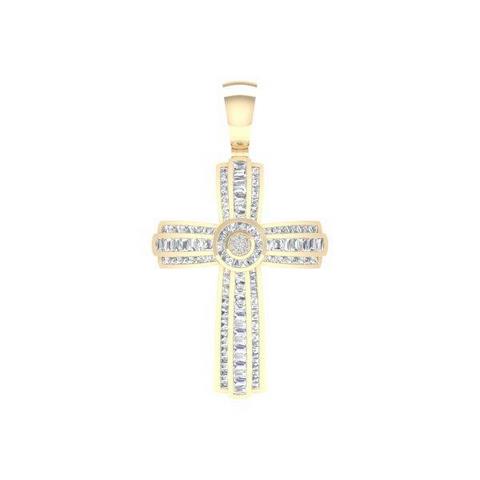 10K Yellow 2.00Ct D-Cross