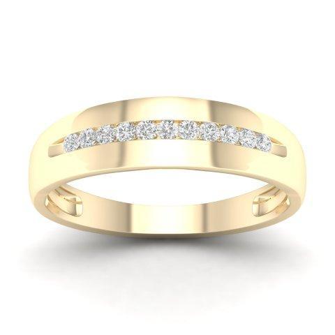 10K Yellow 0.16Ct D-Mens Bands