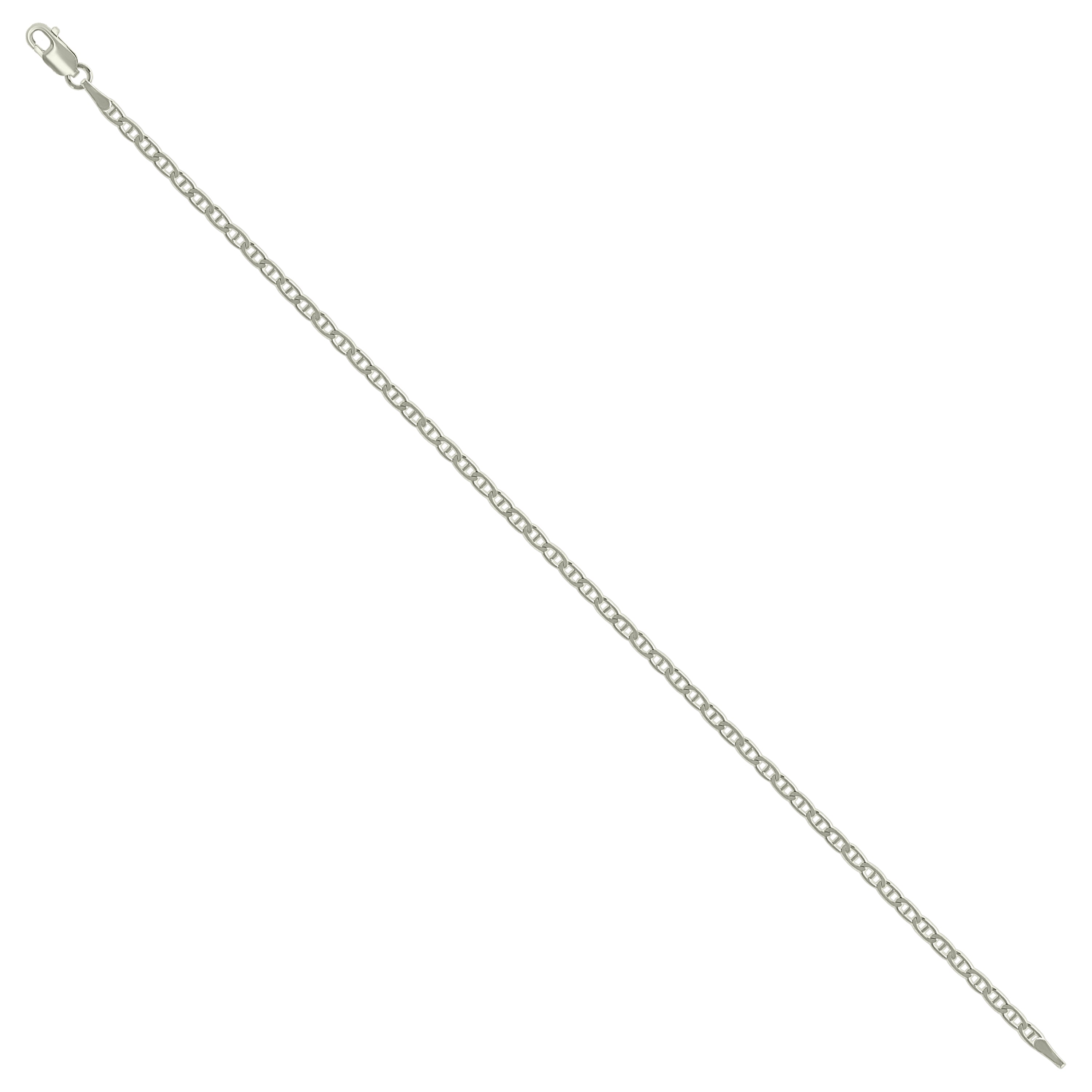 925 Sterling Silver Solid Classic Mariner Silver Chain 060 2mm