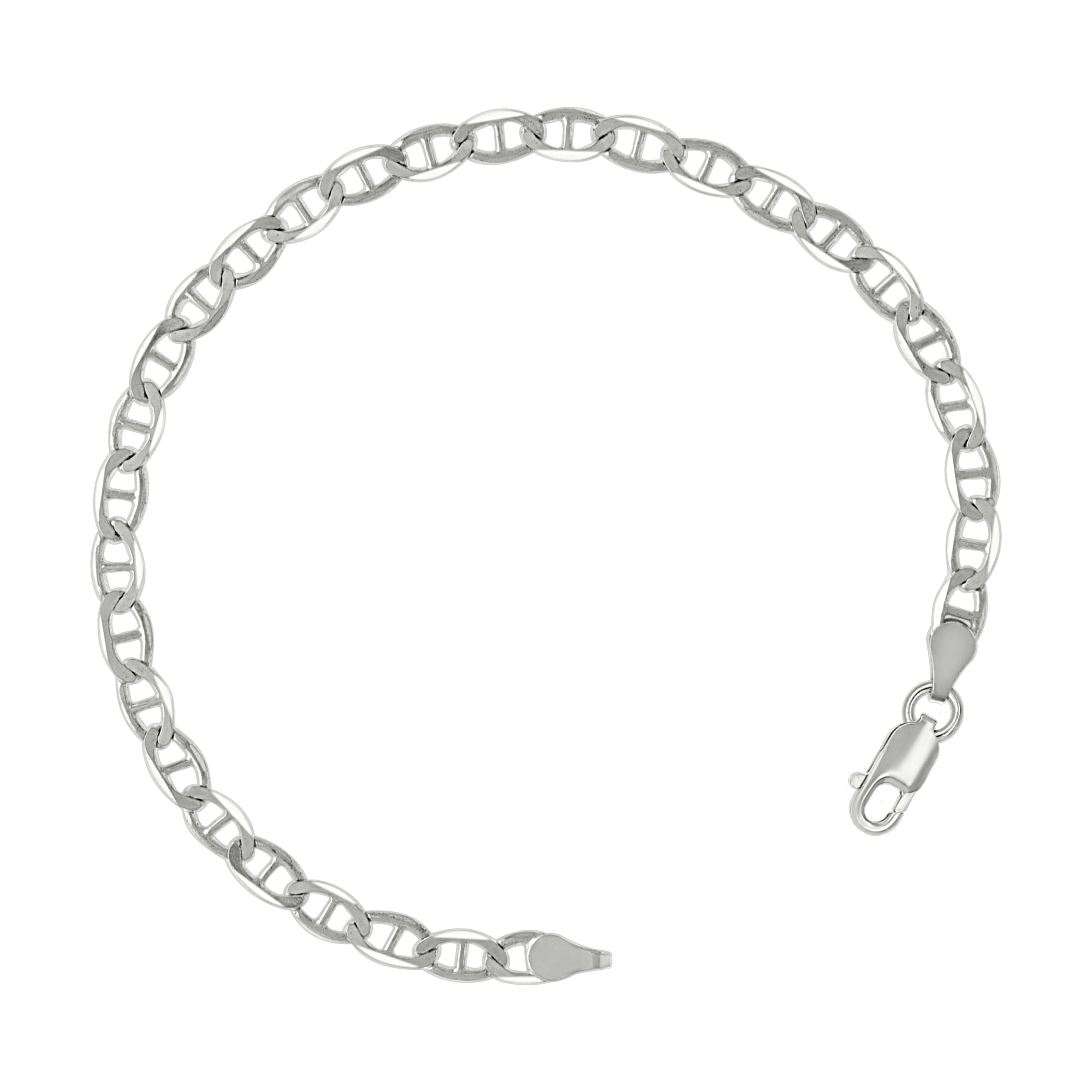 925 Sterling Silver Solid Classic Mariner Silver Chain 060 2mm
