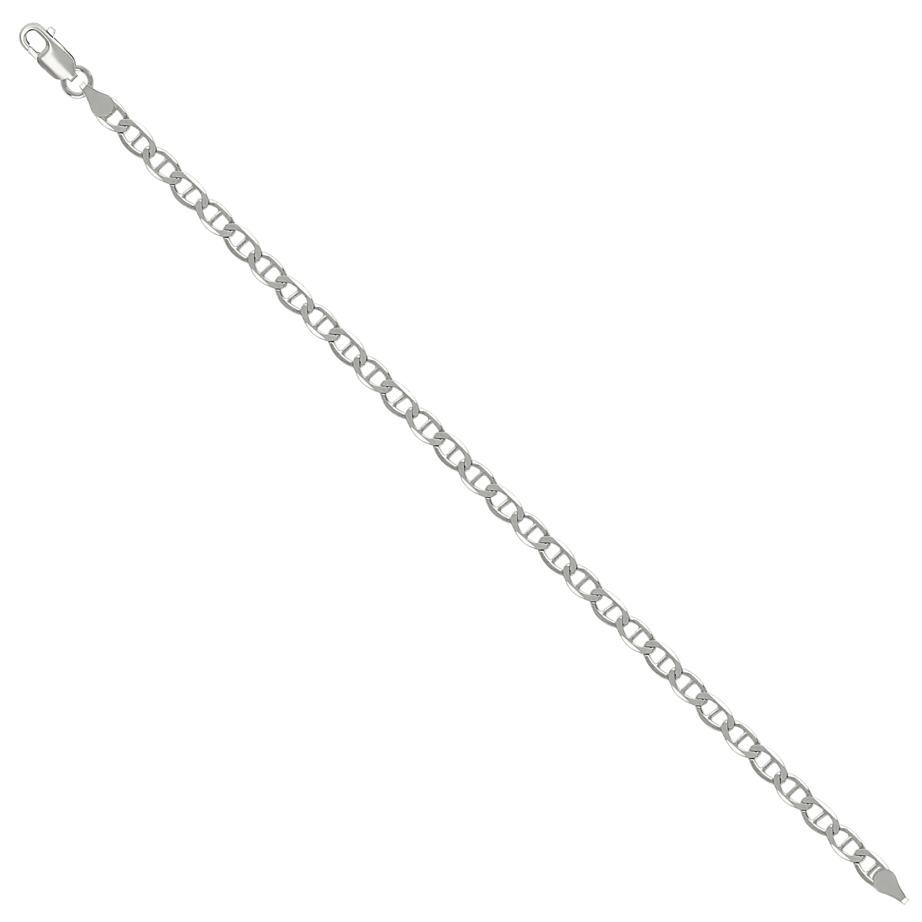 925 Sterling Silver Solid Classic Mariner Silver Chain 060 2mm