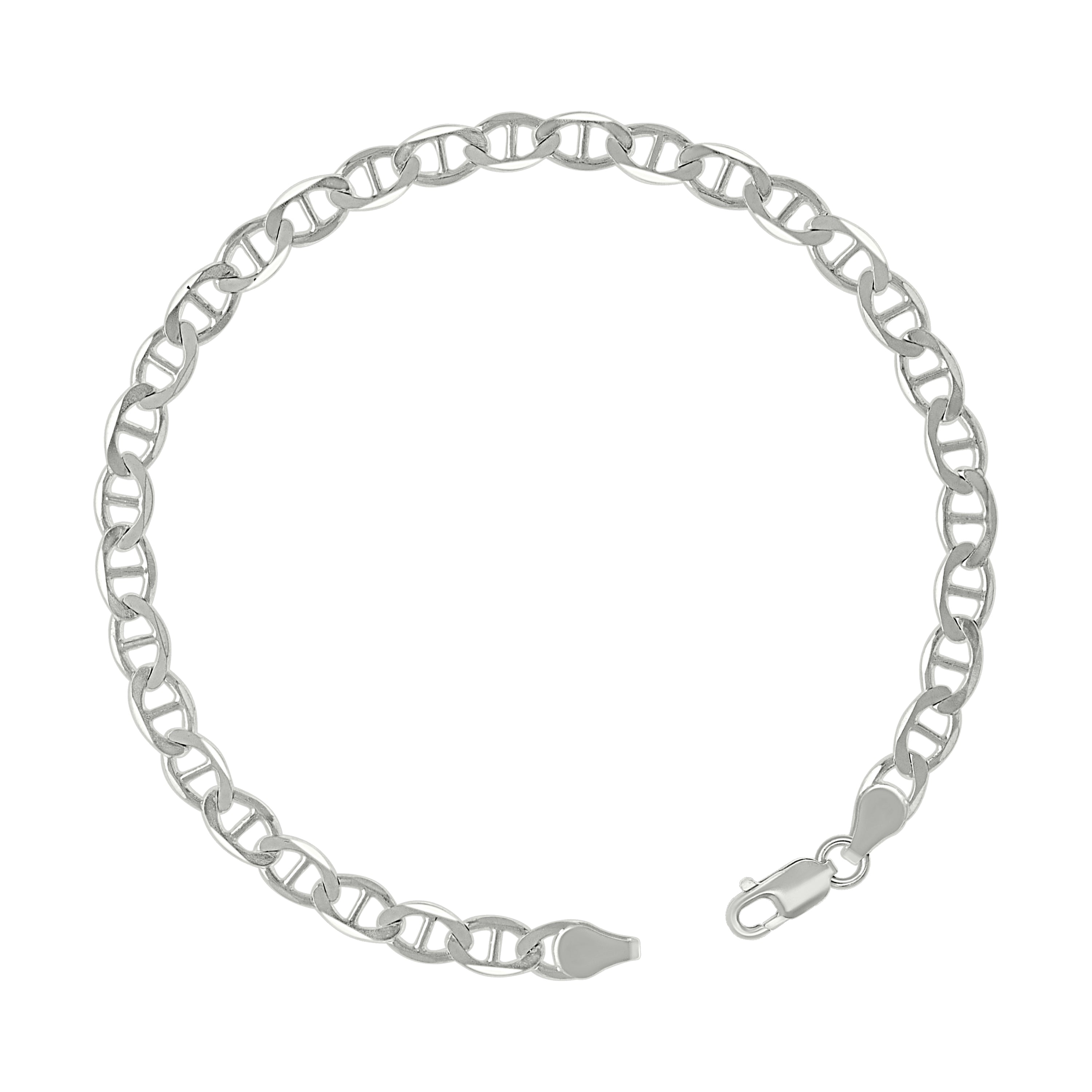 925 Sterling Silver Solid Classic Mariner Silver Chain 060 2mm