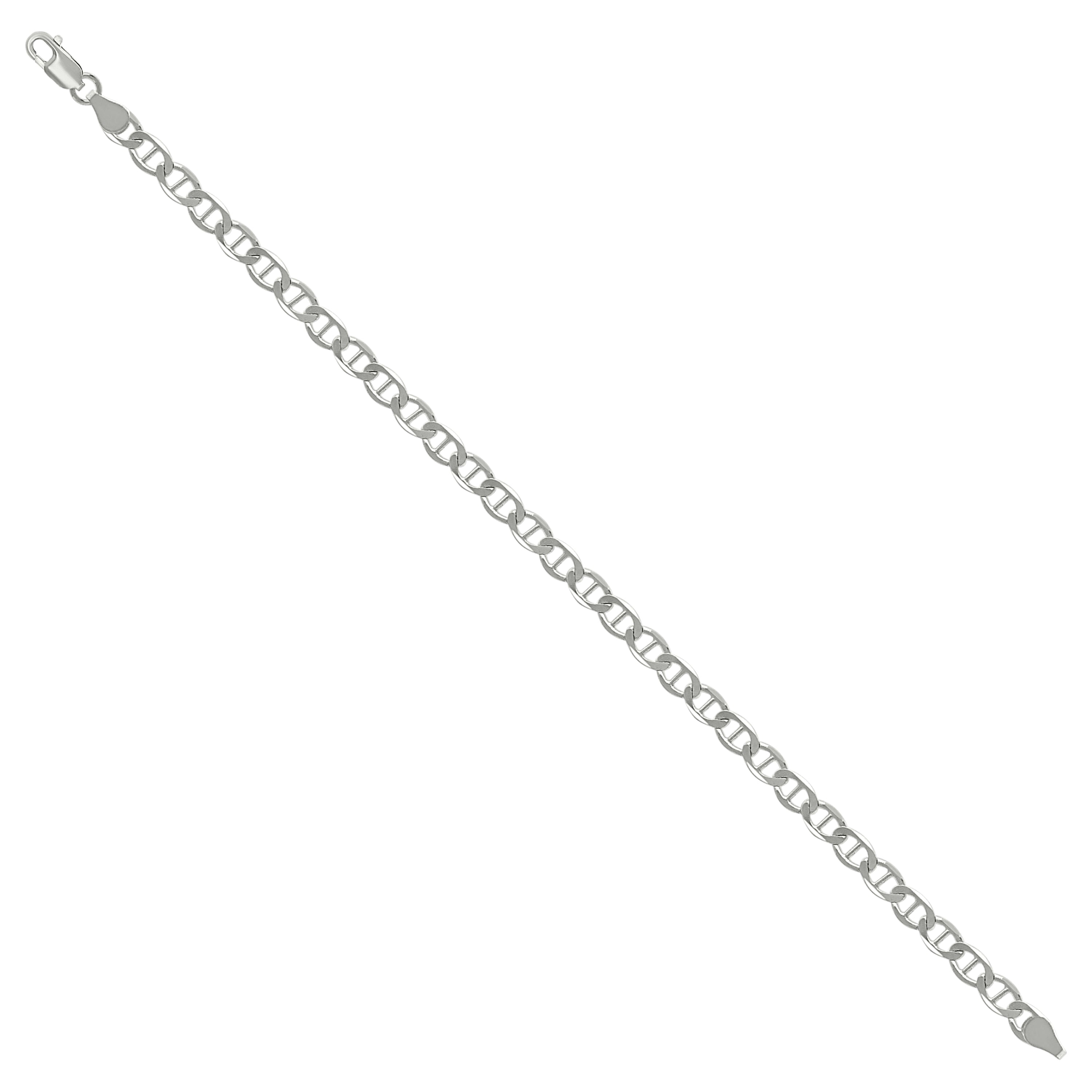 925 Sterling Silver Solid Classic Mariner Silver Chain 060 2mm
