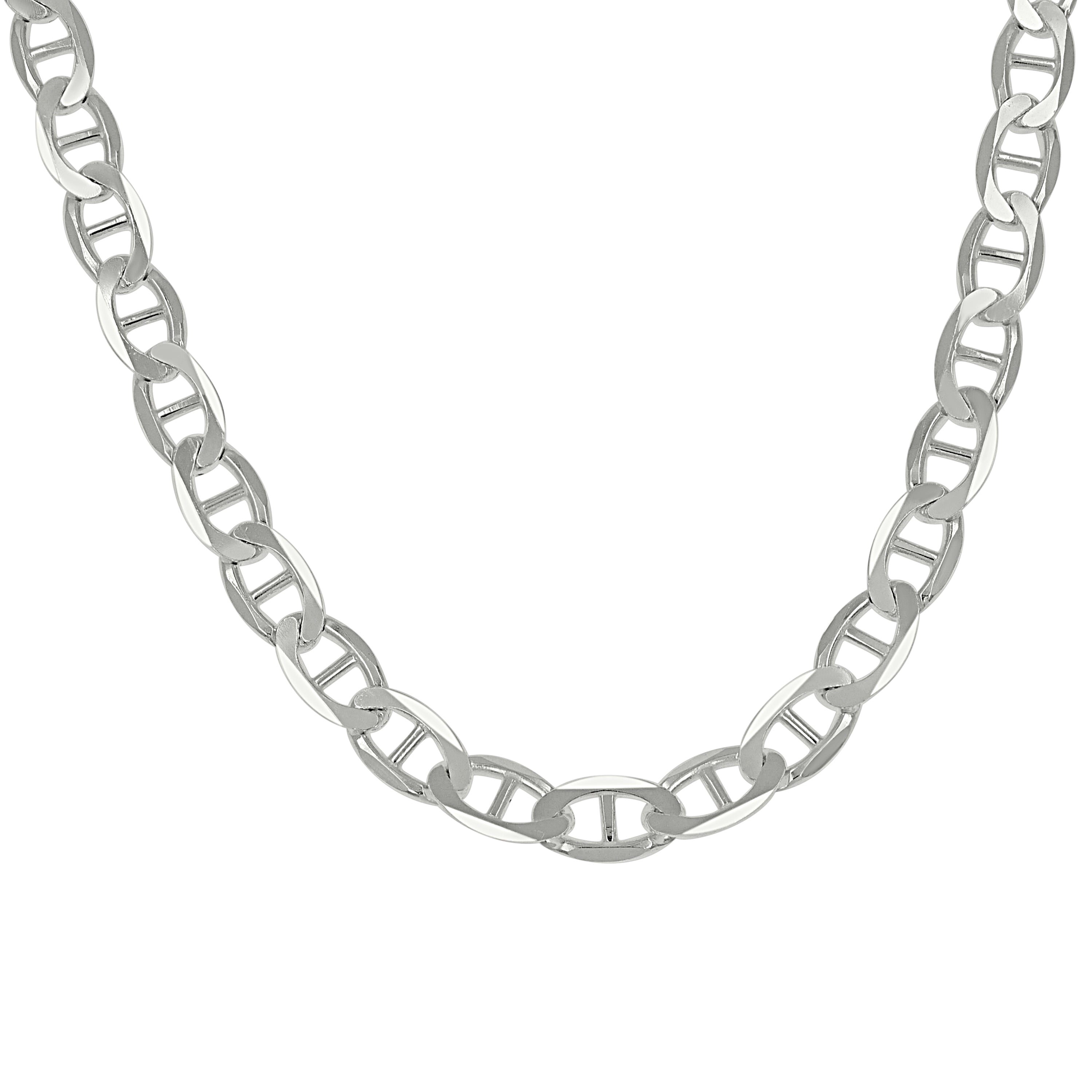 925 Sterling Silver Solid Classic Mariner Silver Chain 060 2mm