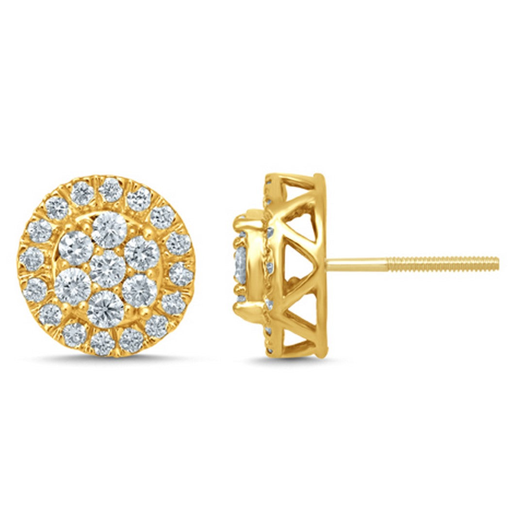 10K Yellow 1.00Ct D-Earrings