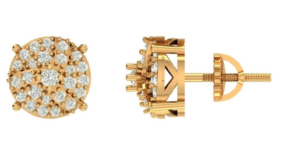 10K Yellow 0.44 -0.46Ct D-Earrings