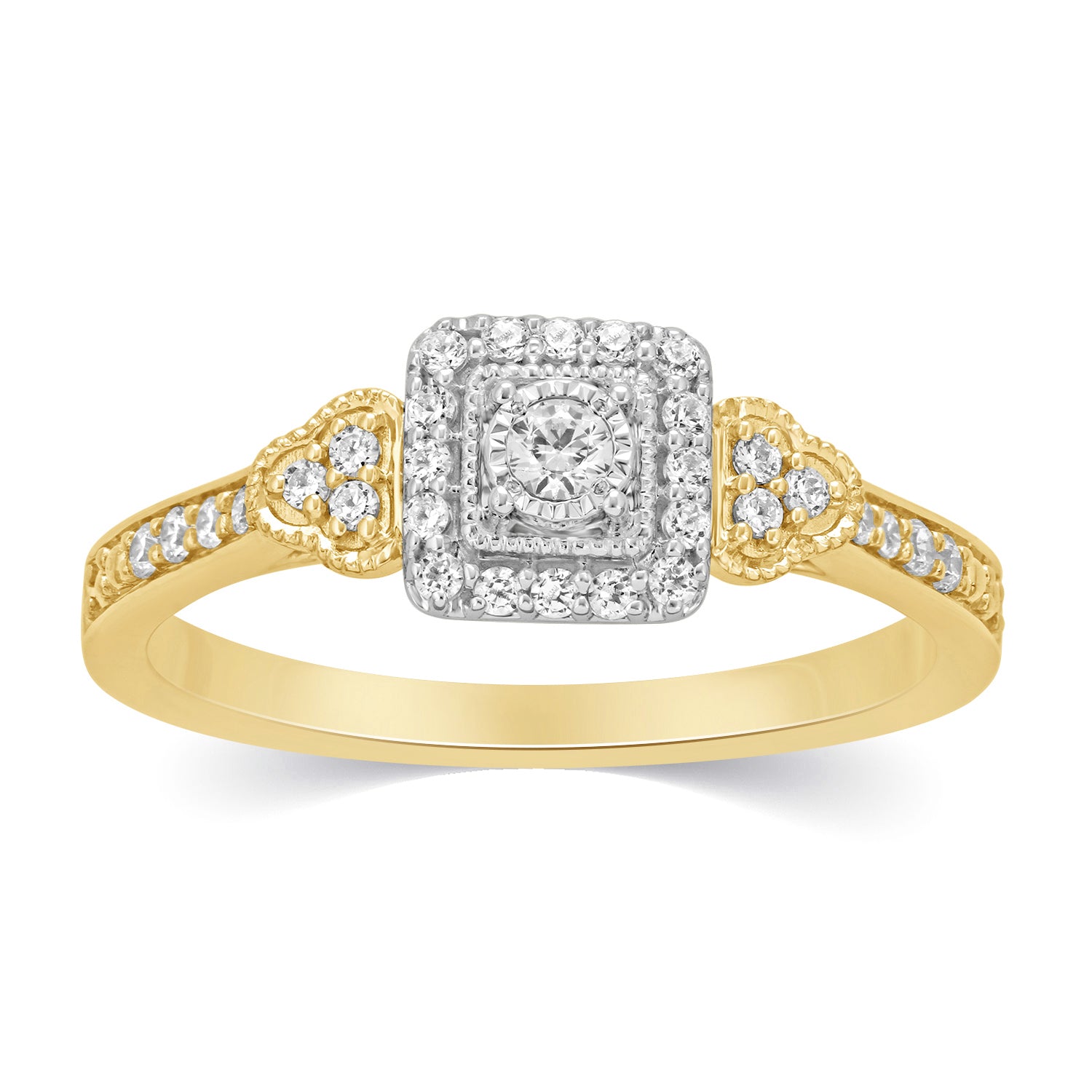 10K Yellow 0.25Ct D-Ladies Rings
