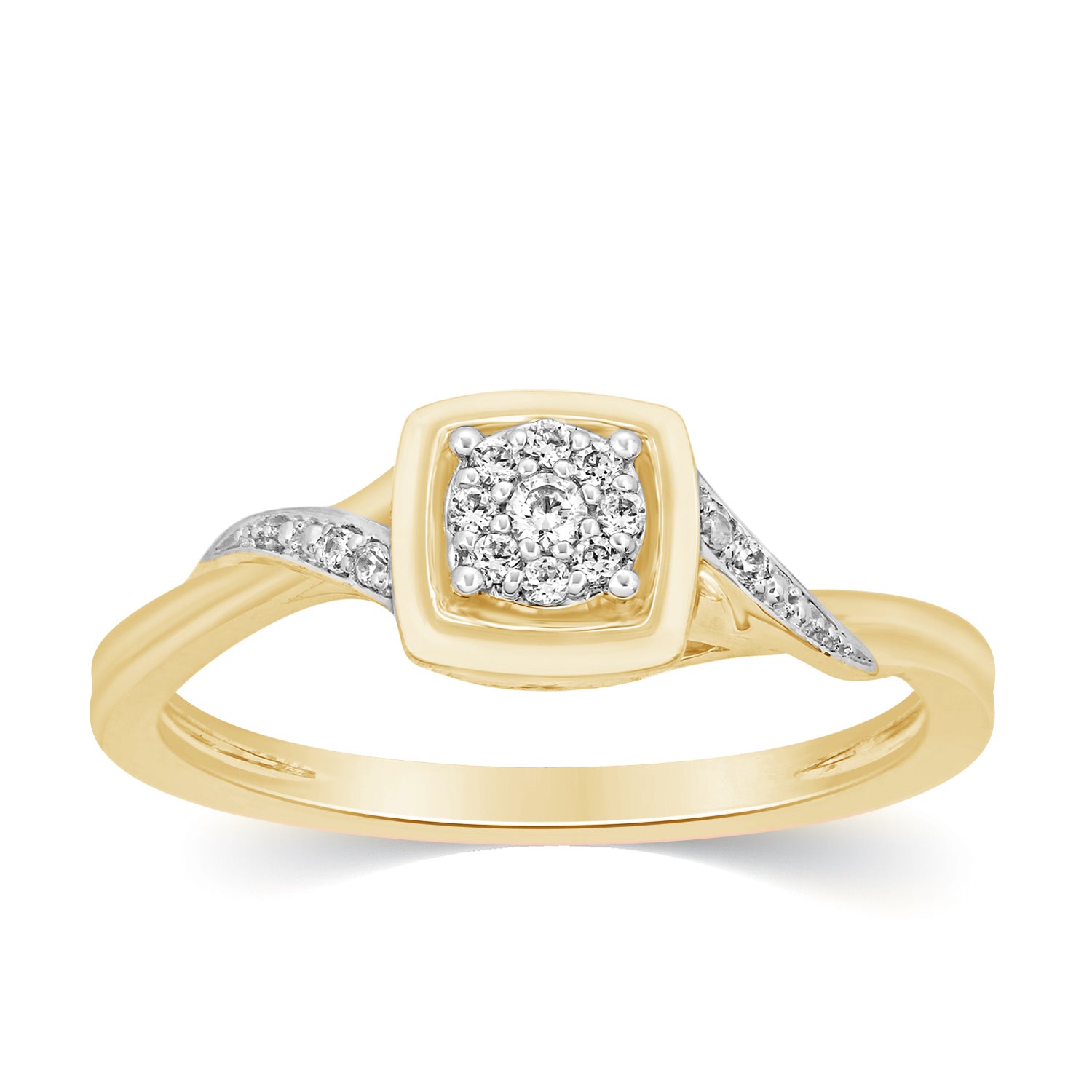 10K Yellow 0.10Ct D-Ladies Rings