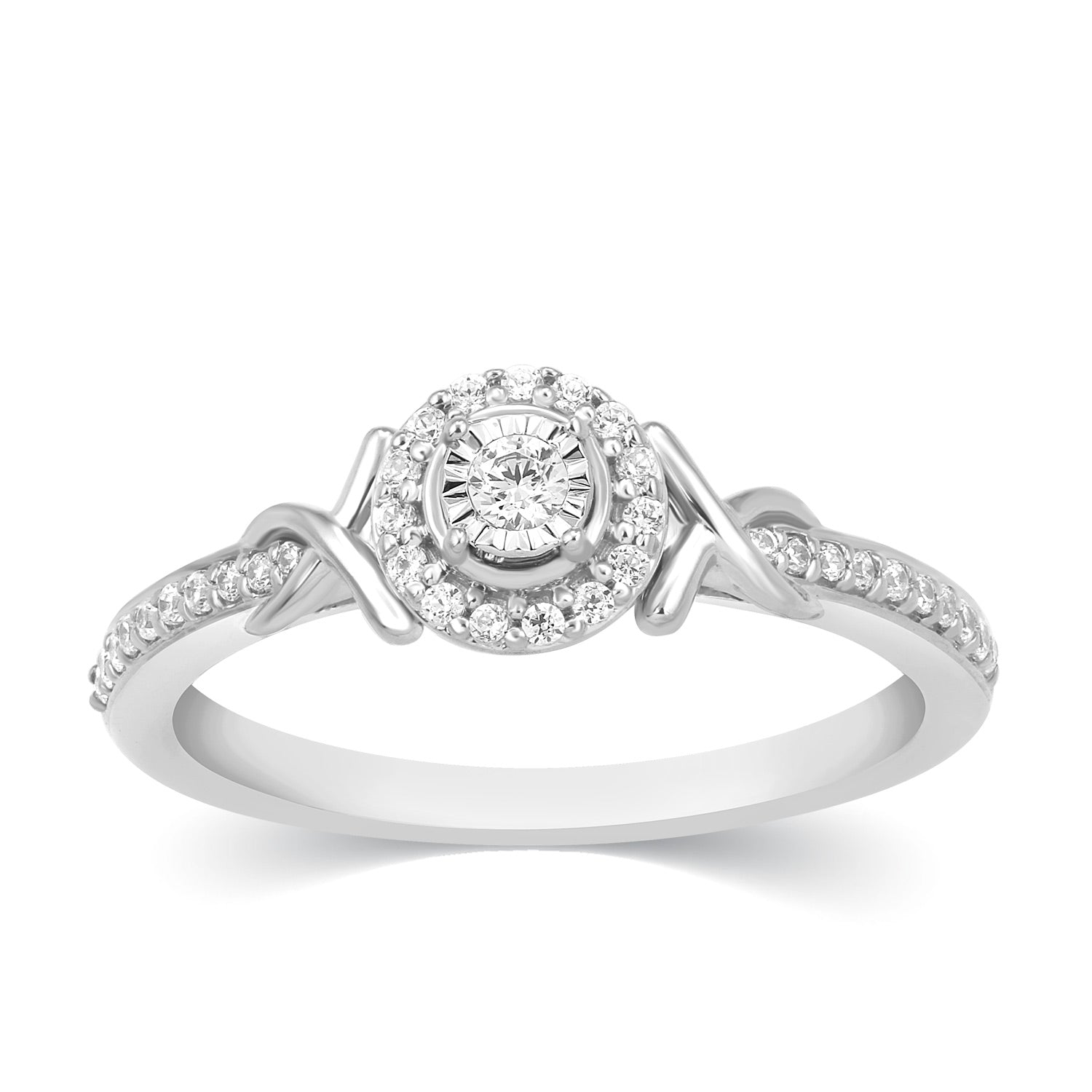 10K White 0.23Ct D-Ladies Rings