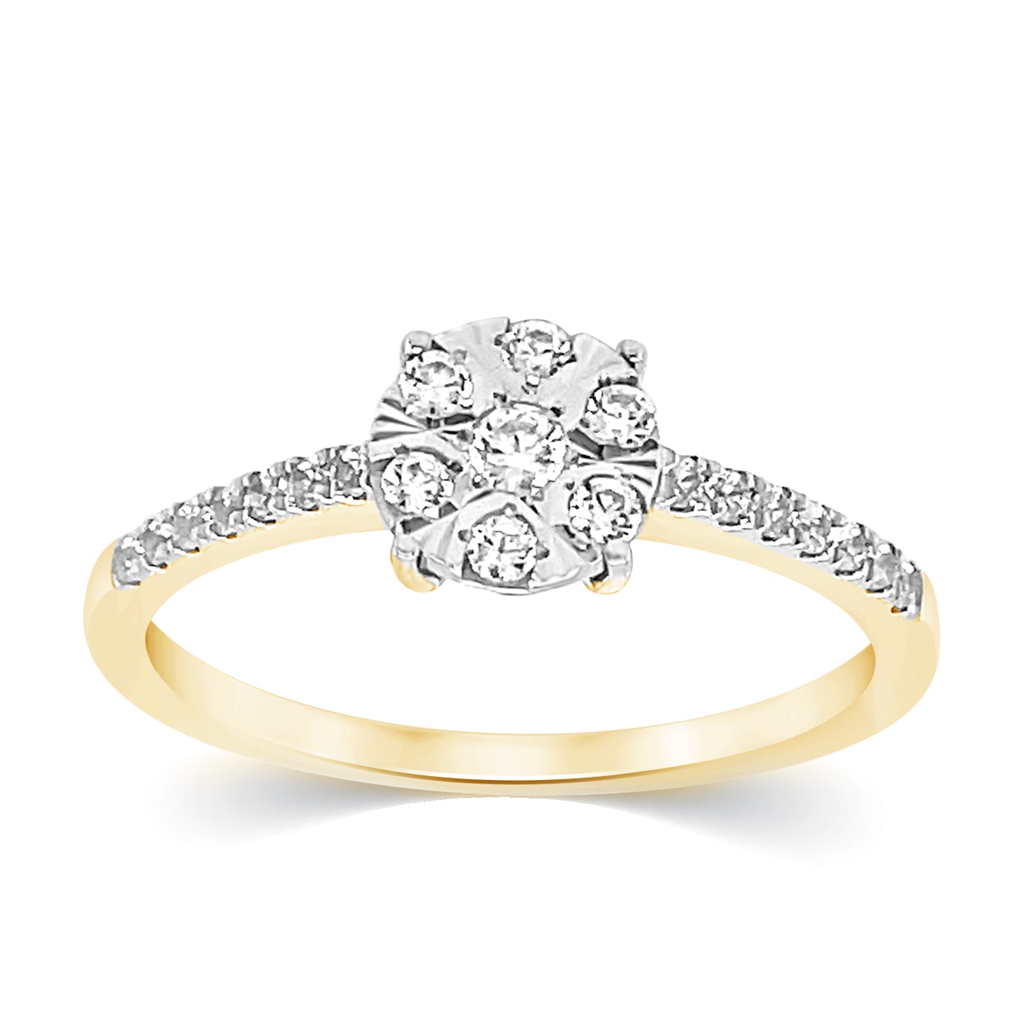 10K Yellow 0.27Ct D-Ladies Bands