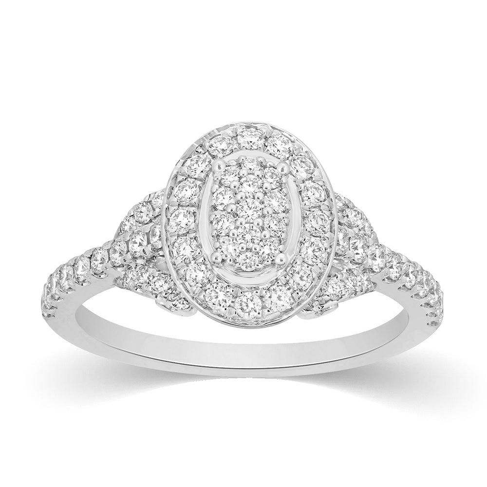 10K White 0.52Ct D-Ladies Rings