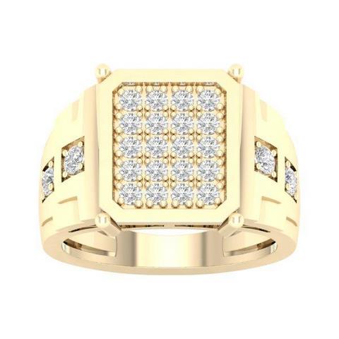 10K Yellow 1.00Ct D-Mens Rings
