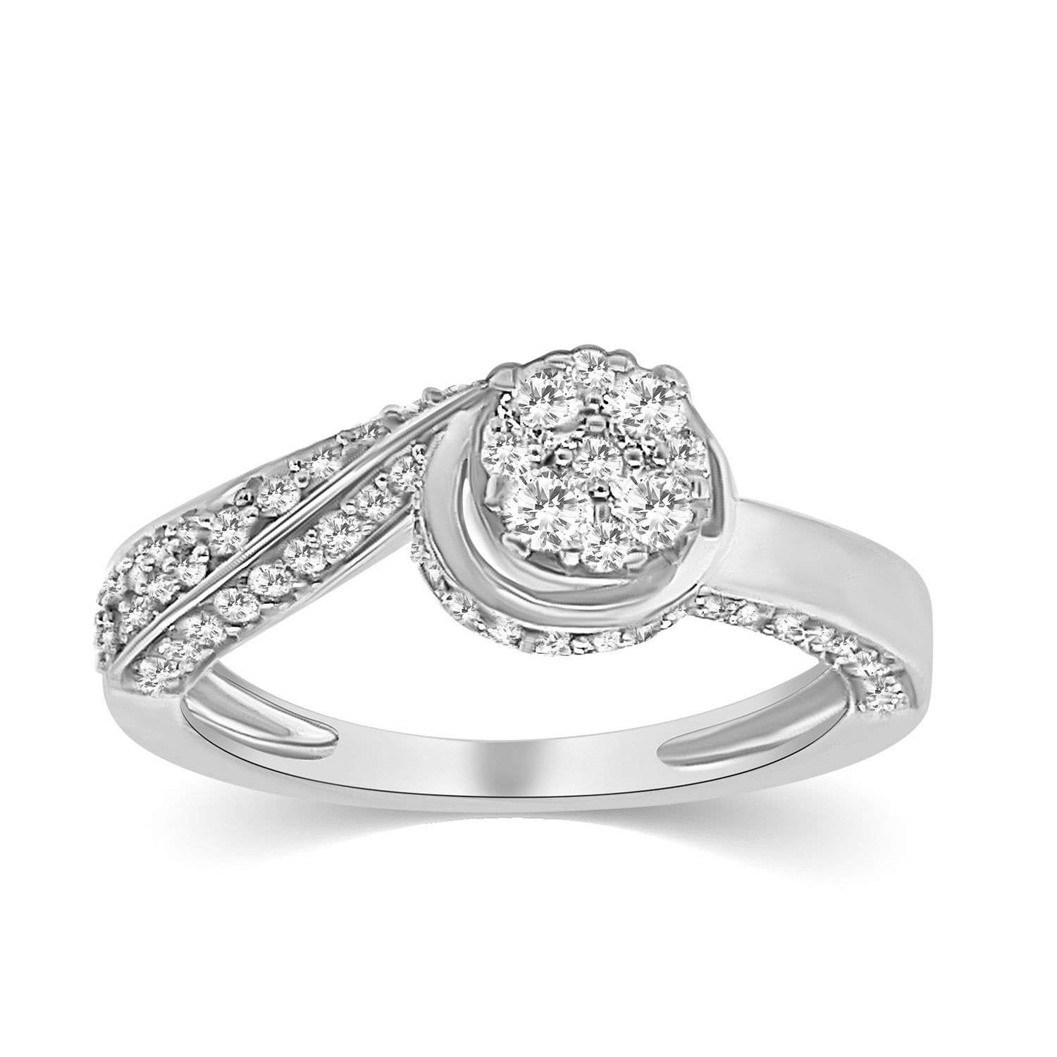 10K White 0.58Ct D-Ladies Rings